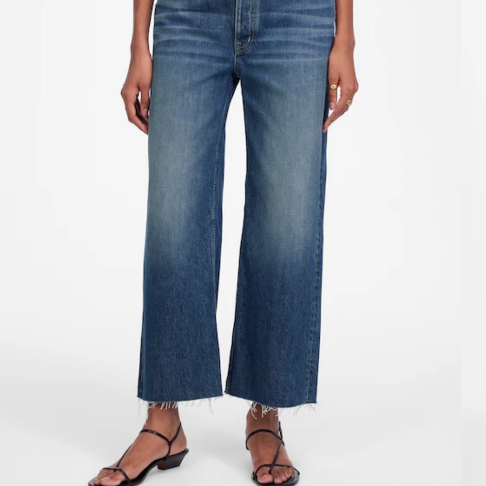 Madewell Low Slung Cropped Blue Jeans - Picture 7 of 11